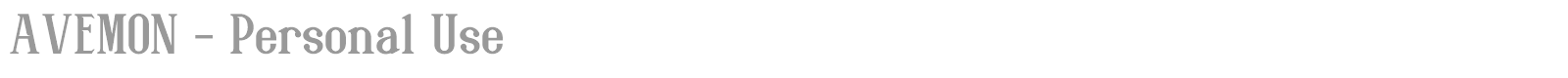 Avemon font preview